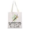 GJTIM Clarinetist Gift Clarinet Player gift Clarinet Lover Tote Bag for Clarinet TeacherClarinet Tote view 1