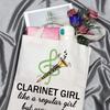 GJTIM Clarinetist Gift Clarinet Player gift Clarinet Lover Tote Bag for Clarinet TeacherClarinet Tote view 3